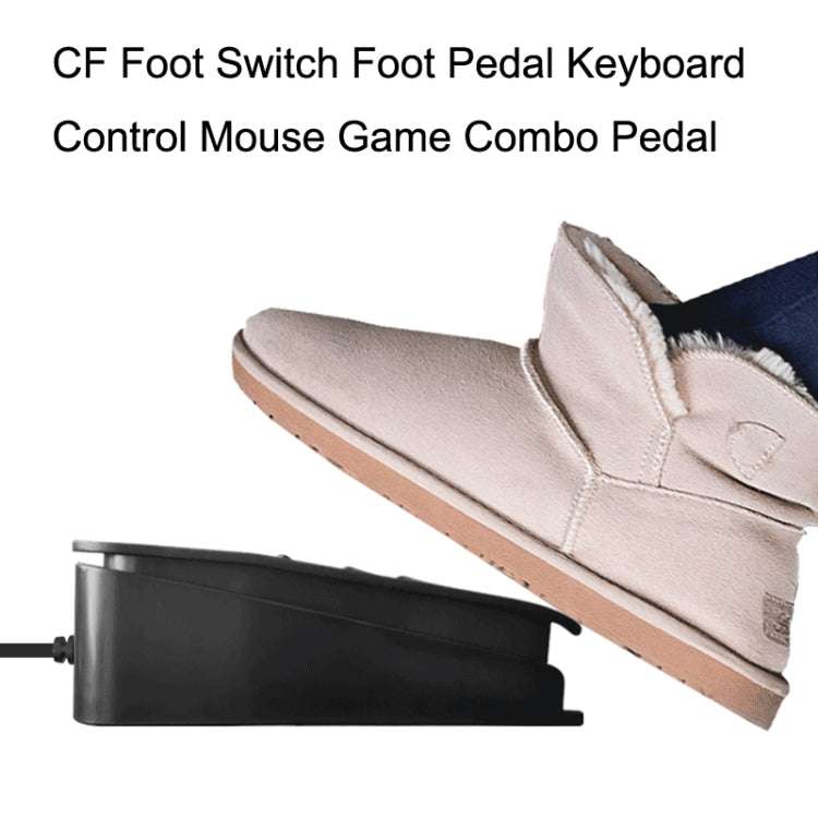 Sandsberg | FS2020TU CF Fußschalter Fußpedal Keyboard Steuerung Maus Spiel Combo Pedal (Mechanischer Sound)
