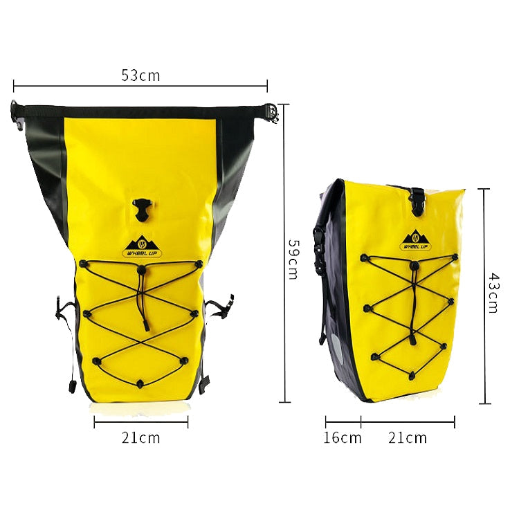 Sandsberg | WHEEL UP 25L WHFS001 Wasserdichte Fahrradtasche Regal Tasche Unilateral Rahmen Tasche Langstrecken Fahrradtasche 25L(Gelb)