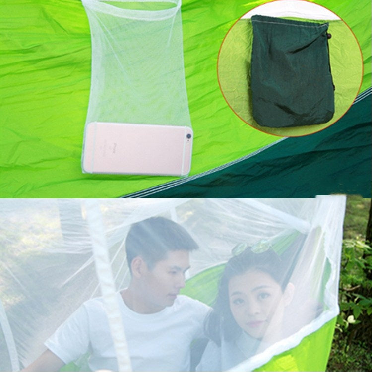 Sandsberg | Outdoor Mückennetz Hängematte Camping Ultraleicht Nylon Doppel Camping Luftzelt, Größe: 260 x 140 CM (Pink Himmelblau)