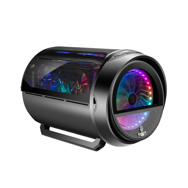 Sandsberg | GAMEKM Genki Bomb Persönlichkeit Gaming Internet Café Seiten durch Gaming Gehäuse USB 3.0 Wassergekühltes Desktop-Computer-Gehäuse (Schwarz)