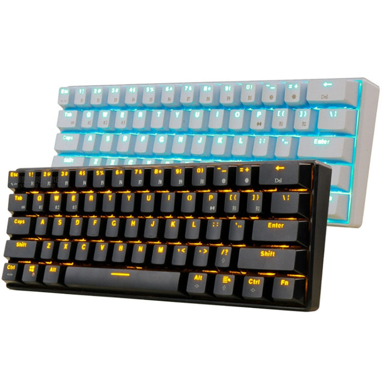 Sandsberg | RK61 61 Tasten Bluetooth / 2.4G Wireless / USB Kabelgebunden Drei Modi Tablet Mobile Gaming Mechanische Tastatur, Kabellänge: 1,5 m, Stil: Grüner Schaft (Weiß)