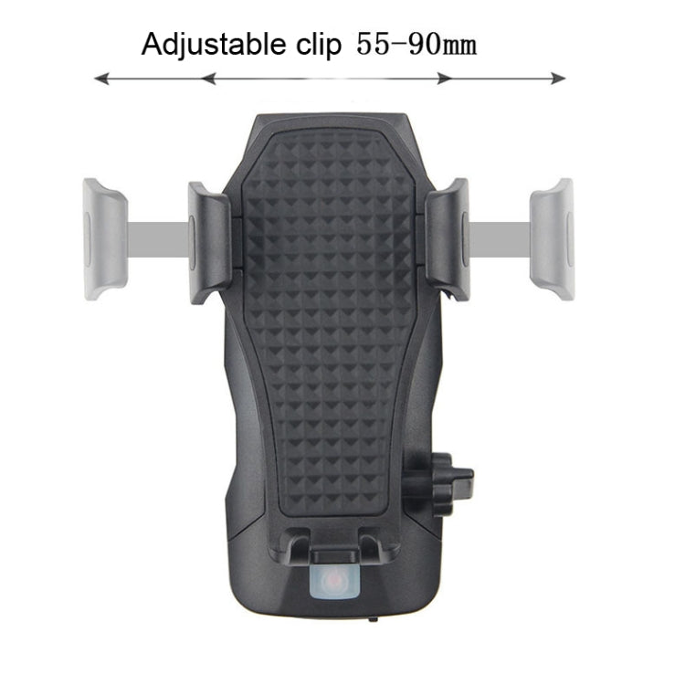Sandsberg | 500LM Fahrradlicht Mobiltelefonhalter Multifunktionelles Frontlicht mit Hupe 4000 mAh (Schwarz Blau)
