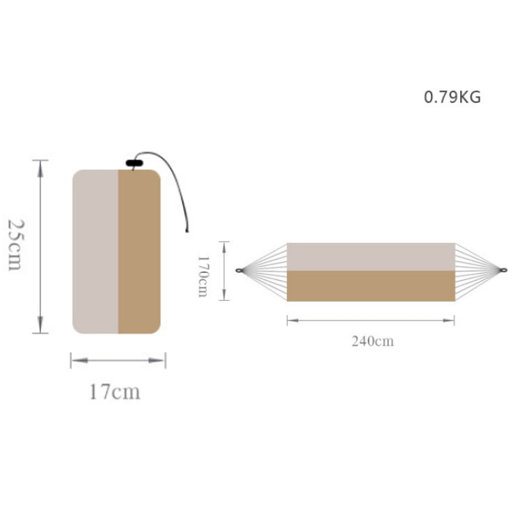 Sandsberg | Outdoor Doppel-Inflatable Hängematte Anti-Kipp Camping Schwinge, Größe: 270x140cm (Khaki)