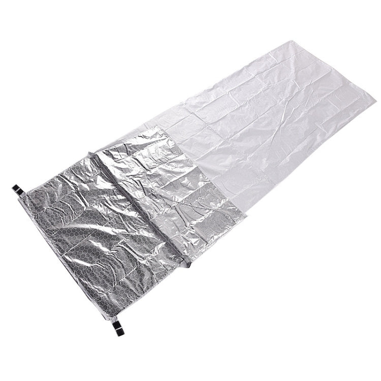 Sandsberg | Outdoor Wandern Camping Wärme-reflektierende thermische Isolierung Schlafsack Notfalldecke Einzelumschlag 200 x 72cm (Silbergrau)