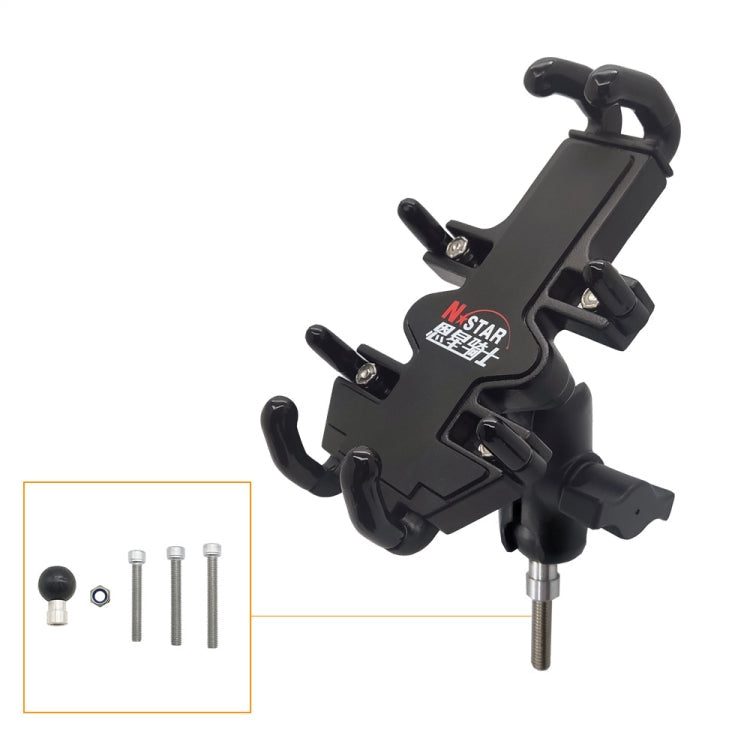 Sandsberg | N-STAR NJN001 Motorrad Fahrrad kompatible Mobiltelefon Halterung Aluminium Zubehör Fahrgeräte (Mit Hohlem M8 Ball)