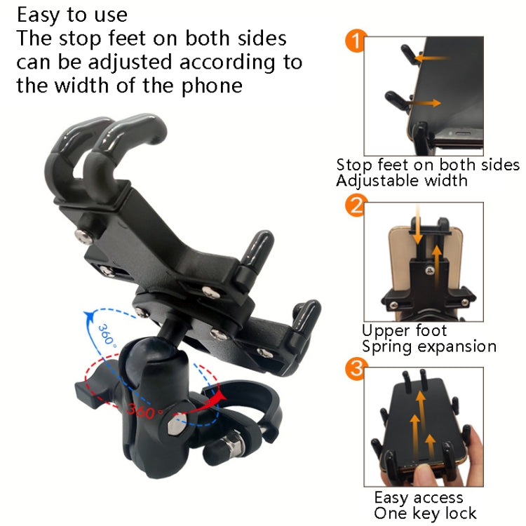 Sandsberg | N-STAR NJN001 Motorrad Fahrrad Kompatibel Handy Halter Aluminium Zubehör Fahrgeräte (Mit M10 Kugel)