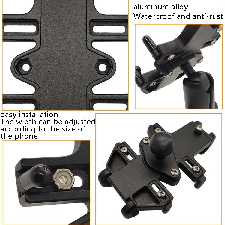 Sandsberg | N-STAR NJN001 Motorrad Fahrrad kompatibler Handyhalter Aluminium Zubehör Reitausrüstung (mit T Kopf)