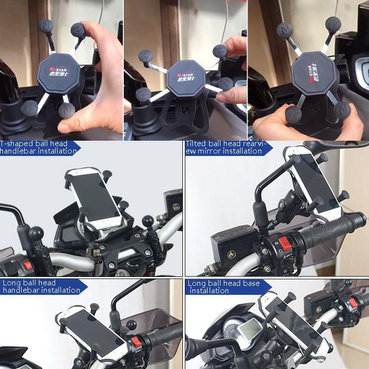 Sandsberg | N-STAR N002 Motorrad Fahrrad Handy Halterung Reitausrüstung (kleiner geneigter Kopf)