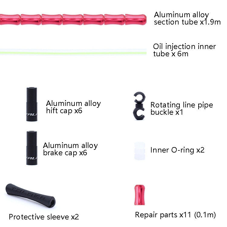 Sandsberg | TRLREQ Mountain Road Bicycle Aluminiumlegierung Bremsäußertube Ölgefüllte Fischgrätenleitung Rohr, Farbe: Lila