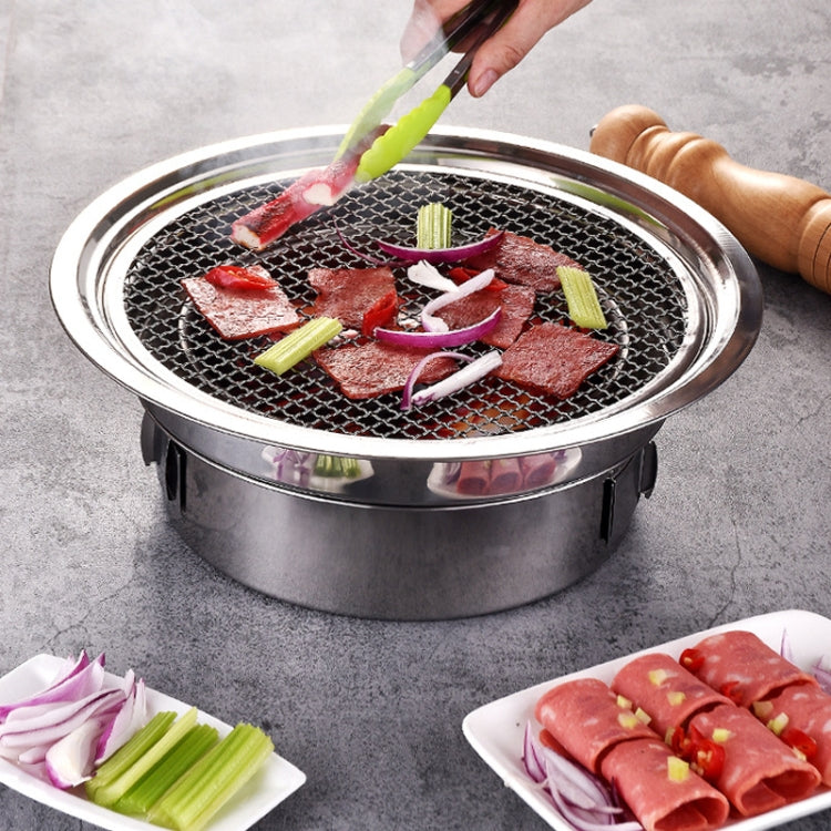 Sandsberg | Haushalts-Edelstahl-Holzkohlegrill Ofen Outdoor Camping Tragbarer Holzkohleofen Set, Größe: 40cm (Komplettset ohne Grill)