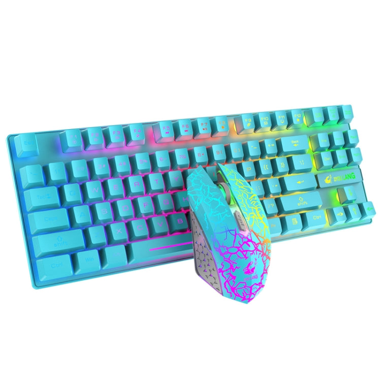 Sandsberg | ZIYOU LANG T87 Gaming Leuchtendes Kabelloses Tastatur- und Maus-Set (Blau)