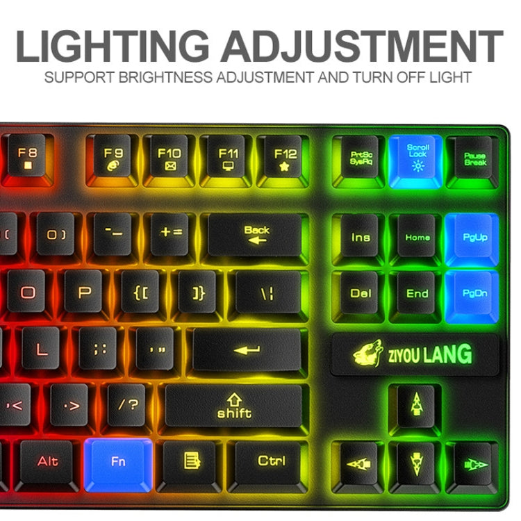 Sandsberg | ZIYOU LANG T87 Gaming Leuchtendes Kabelloses Tastatur- und Maus-Set (Blau)