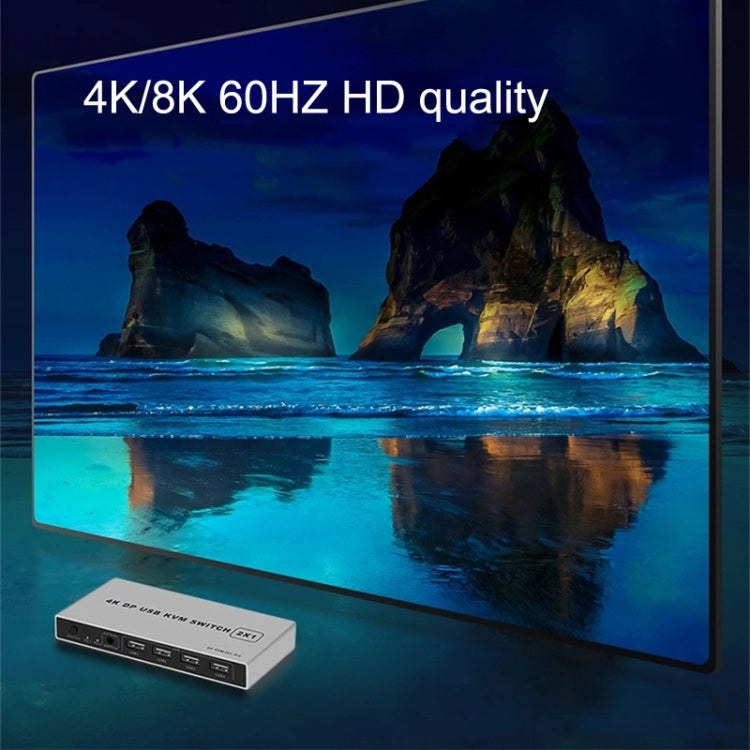Sandsberg | 8K KYSW59 60HZ DP USB KVM Switch 2-in-1 Computer Sharing Device