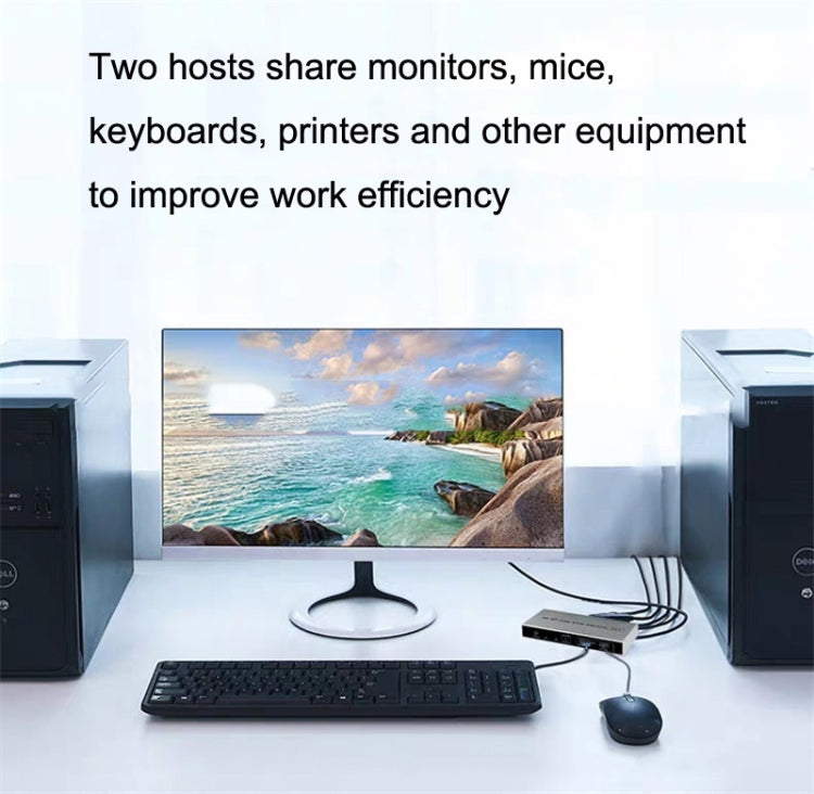 Sandsberg | 8K KYSW59 60HZ DP USB KVM Switch 2-in-1 Computer Sharing Device