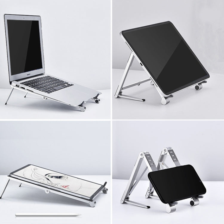 Sandsberg | X23 3 In 1 Tragbarer Speicher Faltbarer Aluminium Handy Tablet Ständer (Grau)