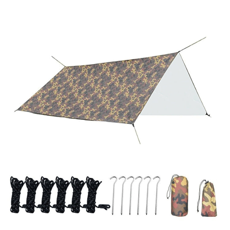 Sandsberg | 3X3m wasserdichtes Zeltplane quadratische Markise Polyester Sonnenschutz Bodenmatte (Tarnung)