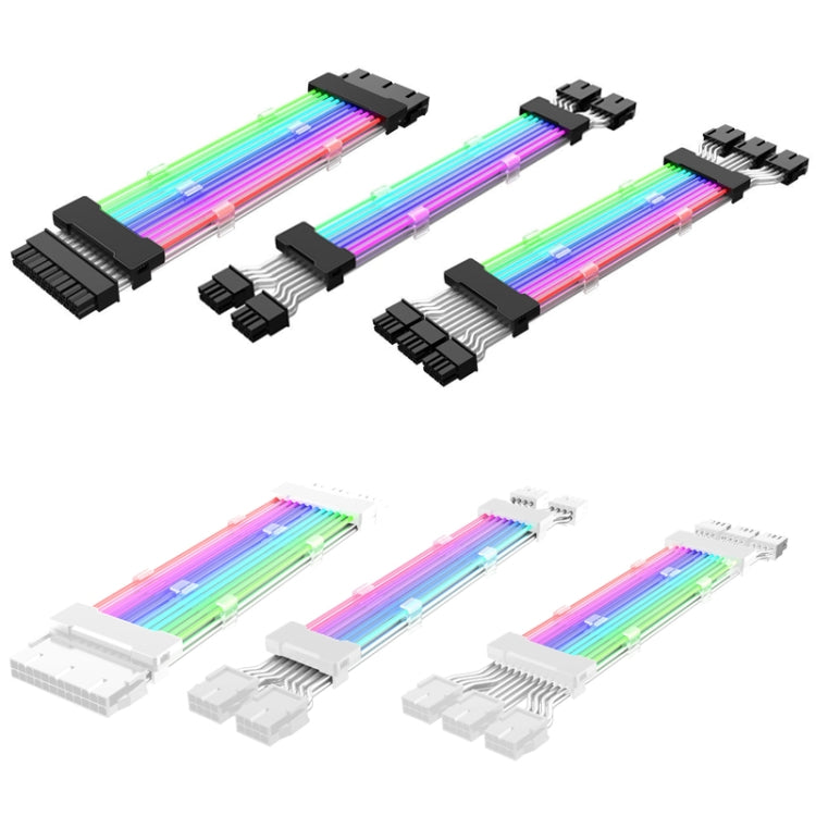 Sandsberg | 24pin Motherboard-Stromversorgung Lichtdraht Schwarz 5V ARGB Neon-Farbleitung