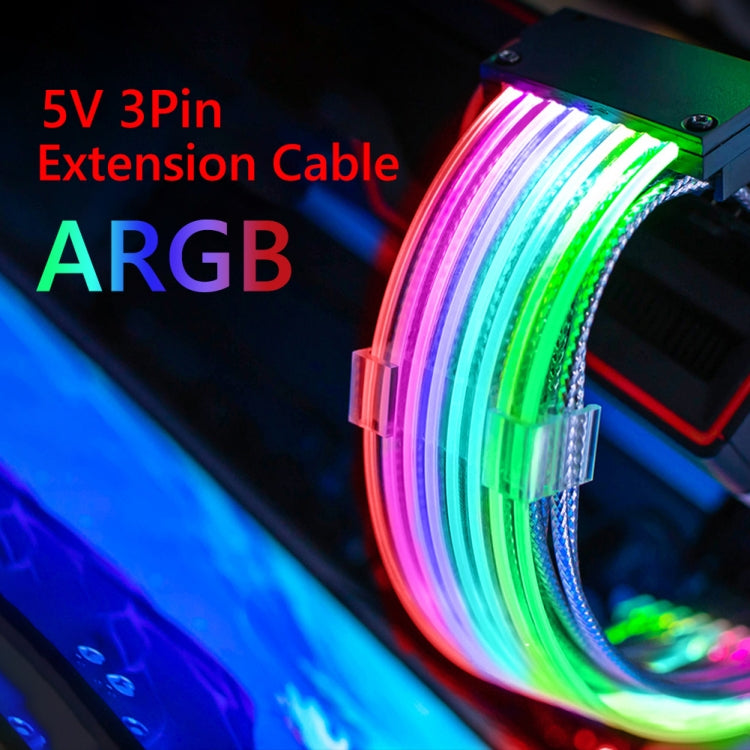 Sandsberg | 24pin Motherboard-Stromversorgung Lichtdraht Schwarz 5V ARGB Neon-Farbleitung