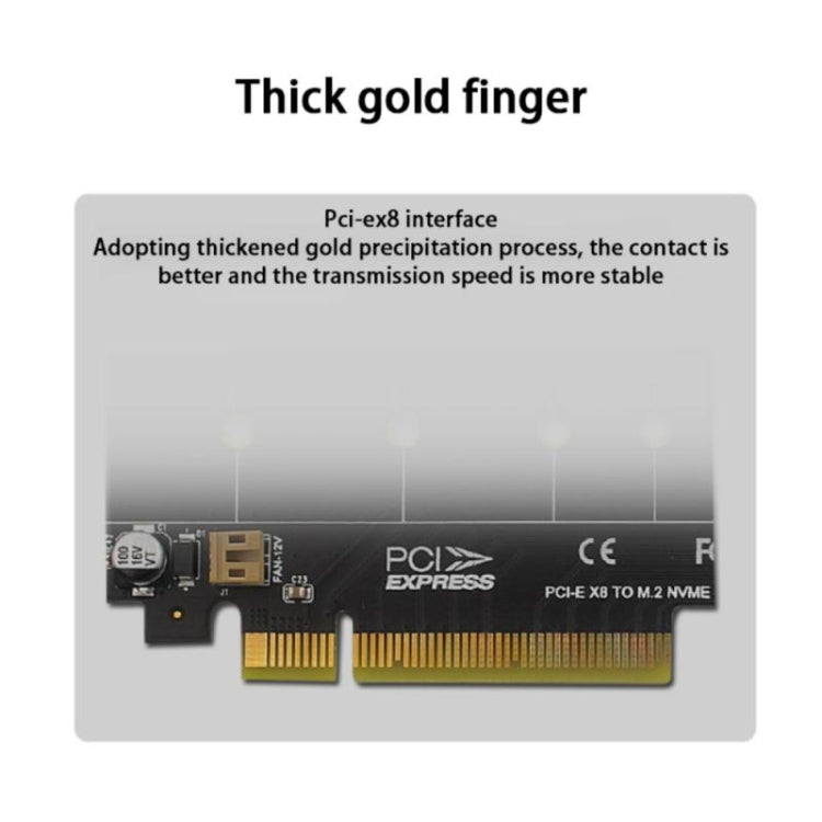 Sandsberg | PCI-E X8 Double Disk Transfer Card NVME M.2 MKEY SSD RAID Array Expansion Adapter(PH45)