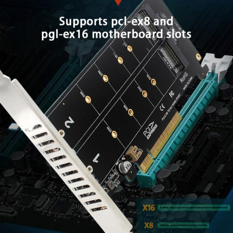 Sandsberg | PCI-E X8 Double Disk Transfer Card NVME M.2 MKEY SSD RAID Array Expansion Adapter(PH45)