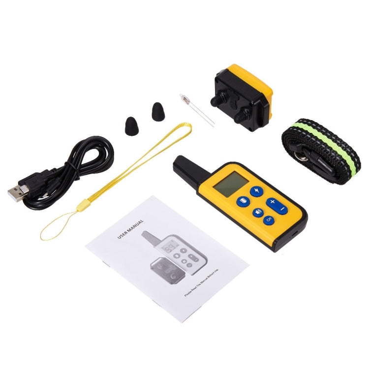 Sandsberg | 800m Fernbedienung Hundetrainer Stop Bellen Elektrischer Schock Vibration Tierhalsband (Khaki)