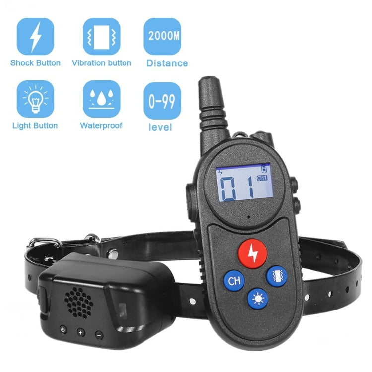 Sandsberg | 1000m Fernbedienung Intercom Hundetrainer Elektrischer Schock Vibration Stop Barker(Gelb)