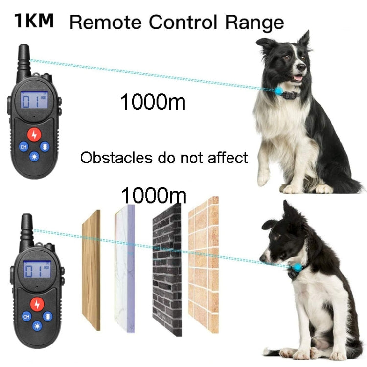 Sandsberg | 1000m Fernbedienung Intercom Hundetrainer Elektrischer Schock Vibration Stop Barker(Gelb)