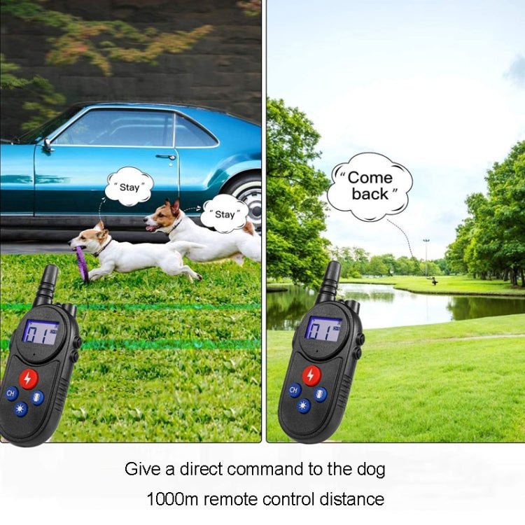 Sandsberg | 1000m Fernbedienung Intercom Hundetrainer Elektrischer Schock Vibration Stop Barker(Gelb)