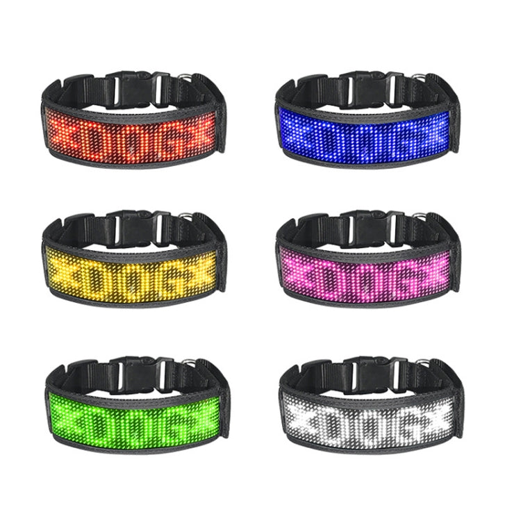 Sandsberg | LED-Anzeigekatzenhalsband wiederaufladbar hohe Sichtbarkeit DIY einfarbiges Halsband (Grün)