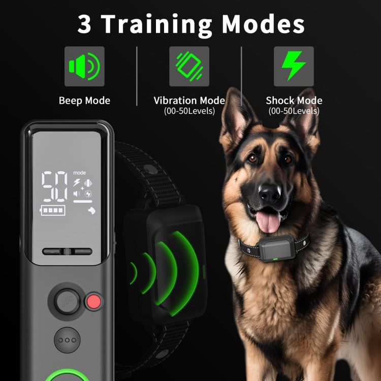 Sandsberg | Gewöhnliche Bildschirmfernbedienung Haustier Elektrischer Schock Kreisförmiger Hundetrainer (Schwarz)