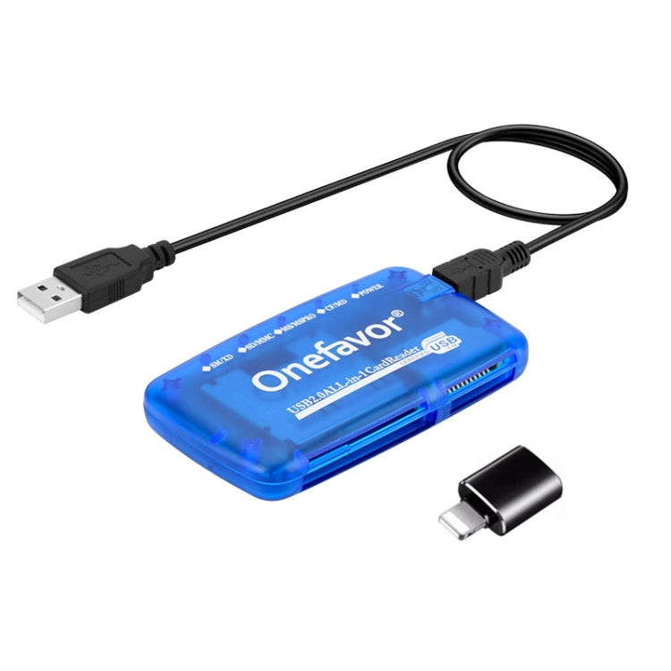 Sandsberg | Onefavor All-in-One-Kartenleser Unterstützung SM / XD / SD / MMC / MS / CF-Karte, Modell: Kartenleser+8-Pin-Adapter
