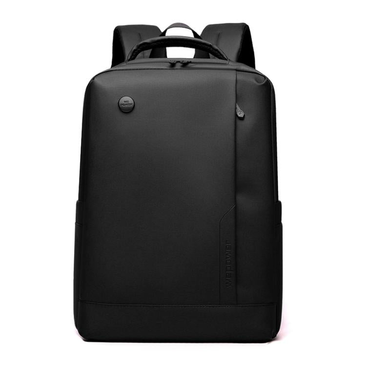 WEPOEWR Herren 14-Zoll Laptop Rucksack Wasserdicht Große Kapazität Business Pendler Rucksack (Schwarz)