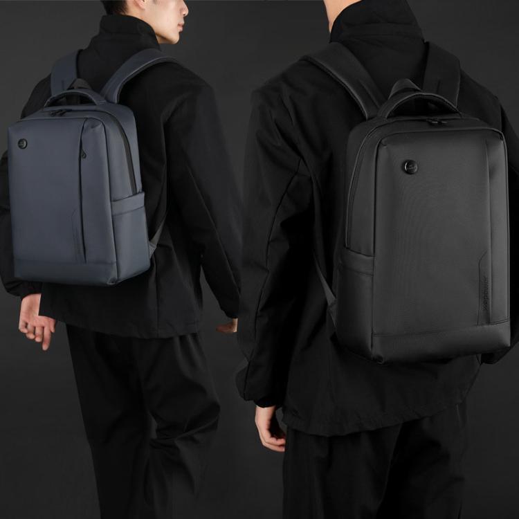 WEPOEWR Herren 14-Zoll Laptop Rucksack Wasserdicht Große Kapazität Business Pendler Rucksack (Schwarz)