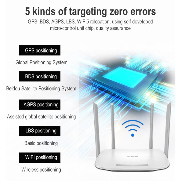 Sandsberg | F9 Mini Haustier Smart Wear GPS Haustier Locator WIFI Standort Tracker (Weiß)
