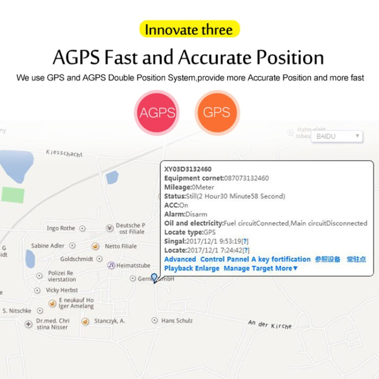 Sandsberg | TK200 2G IP67 Wasserdicht GPS / GPRS / GSM Persönlich / Waren / Haustier / Taschen Locator Haustierhalsband Echtzeit-Tracking-Gerät