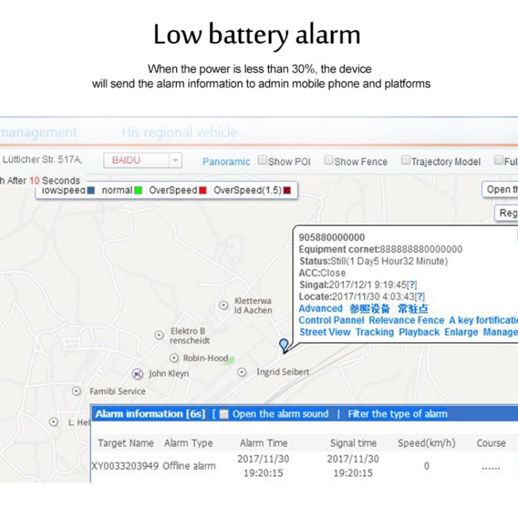 Sandsberg | TK200 2G IP67 Wasserdicht GPS / GPRS / GSM Persönlich / Waren / Haustier / Taschen Locator Haustierhalsband Echtzeit-Tracking-Gerät