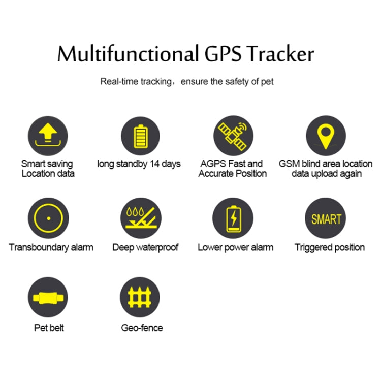 Sandsberg | TK200 2G IP67 Wasserdicht GPS / GPRS / GSM Persönlich / Waren / Haustier / Taschen Locator Haustierhalsband Echtzeit-Tracking-Gerät