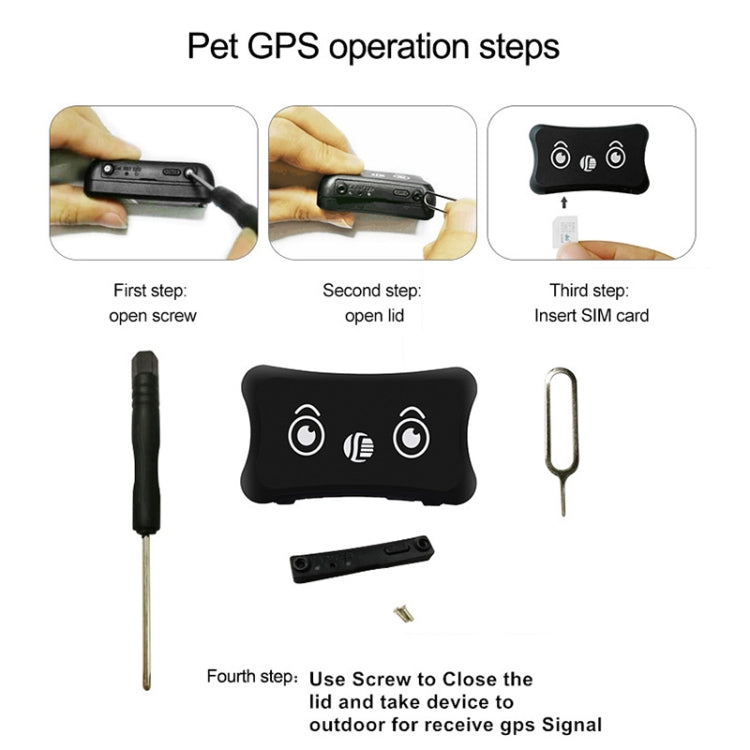 Sandsberg | TK200 2G IP67 Wasserdicht GPS / GPRS / GSM Persönlich / Waren / Haustier / Taschen Locator Haustierhalsband Echtzeit-Tracking-Gerät