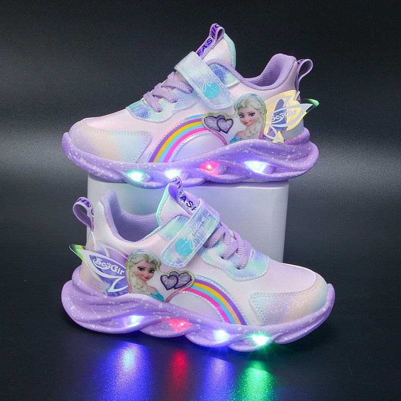 Rainbow Glitter Sneakers - LED Schuhe für Kinder