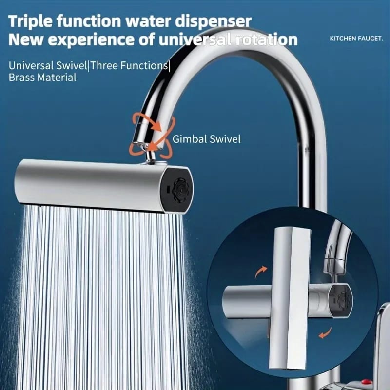 Multifunktionale Universelle Wasserhahnduschverlängerung, Wasserfall-Wasserhahnkopf, spritzsichere Wasserbesprühdüse für die Küche