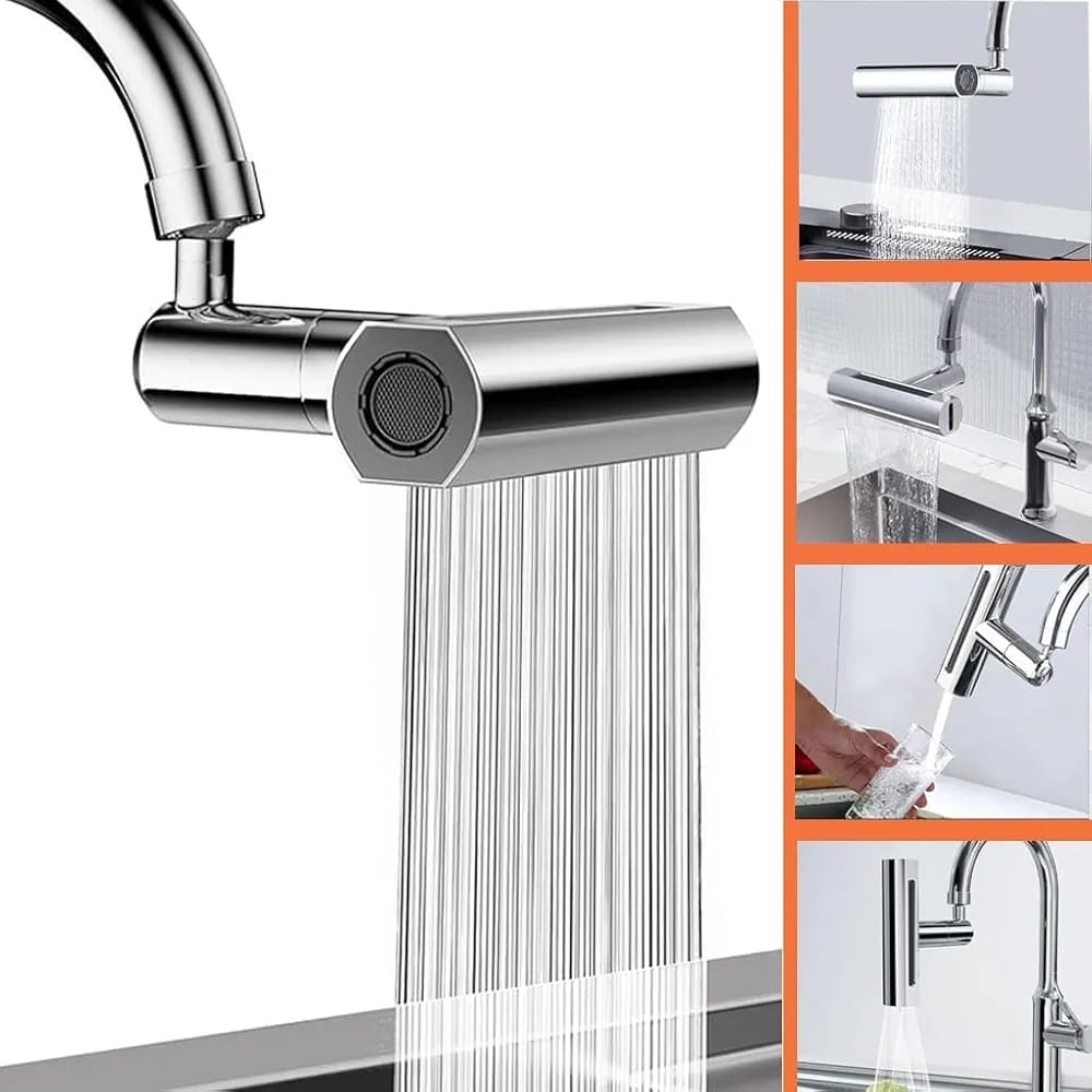 Multifunktionale Universelle Wasserhahnduschverlängerung, Wasserfall-Wasserhahnkopf, spritzsichere Wasserbesprühdüse für die Küche