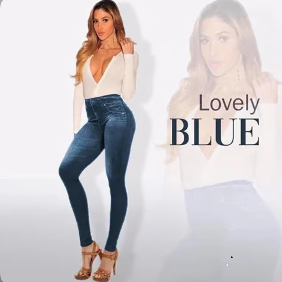 Perfekte Stretch Skinny Fit Pull-On Push-Up Plus-Size Denim Jeans Leggings
