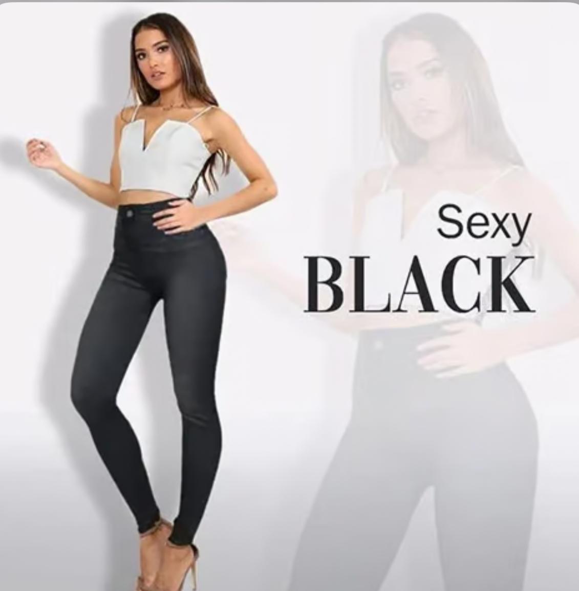 Perfekte Stretch Skinny Fit Pull-On Push-Up Plus-Size Denim Jeans Leggings
