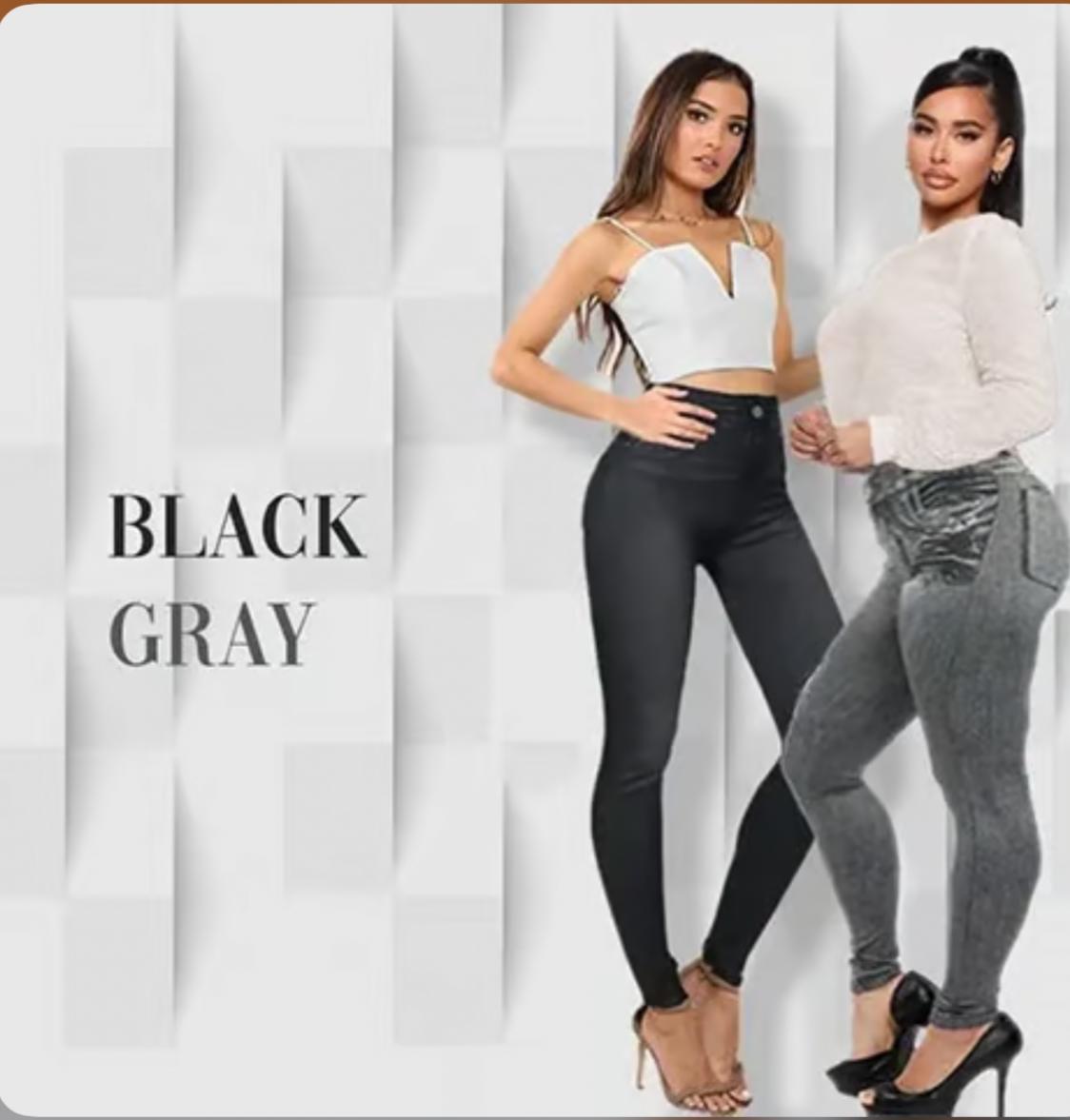 Perfekte Stretch Skinny Fit Pull-On Push-Up Plus-Size Denim Jeans Leggings