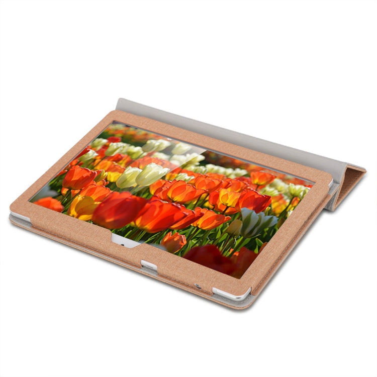 Sandsberg | Anti-Rutsch Textur Horizontal Flip PU Leder Schutzhülle für ONDA X20, mit dreifach faltbarem Halter (Gold)