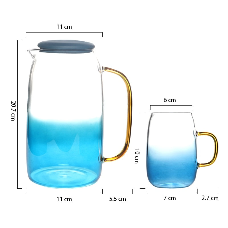 Wasserkrug Glas Wasserkrug Heimgebrauch Wasserkocher Teekanne Glas Wasserkrug