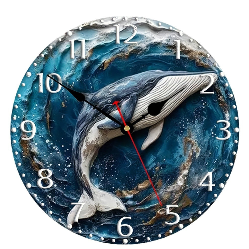 Stille Wanduhr mit Katzenmotiv – Aluminium Design-Wanduhr für Wohnzimmer und Büro