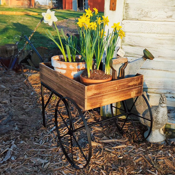 Vintage inspirierter Blumen Gartenwagen