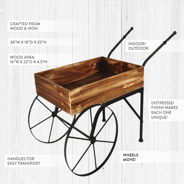 Vintage inspirierter Blumen Gartenwagen