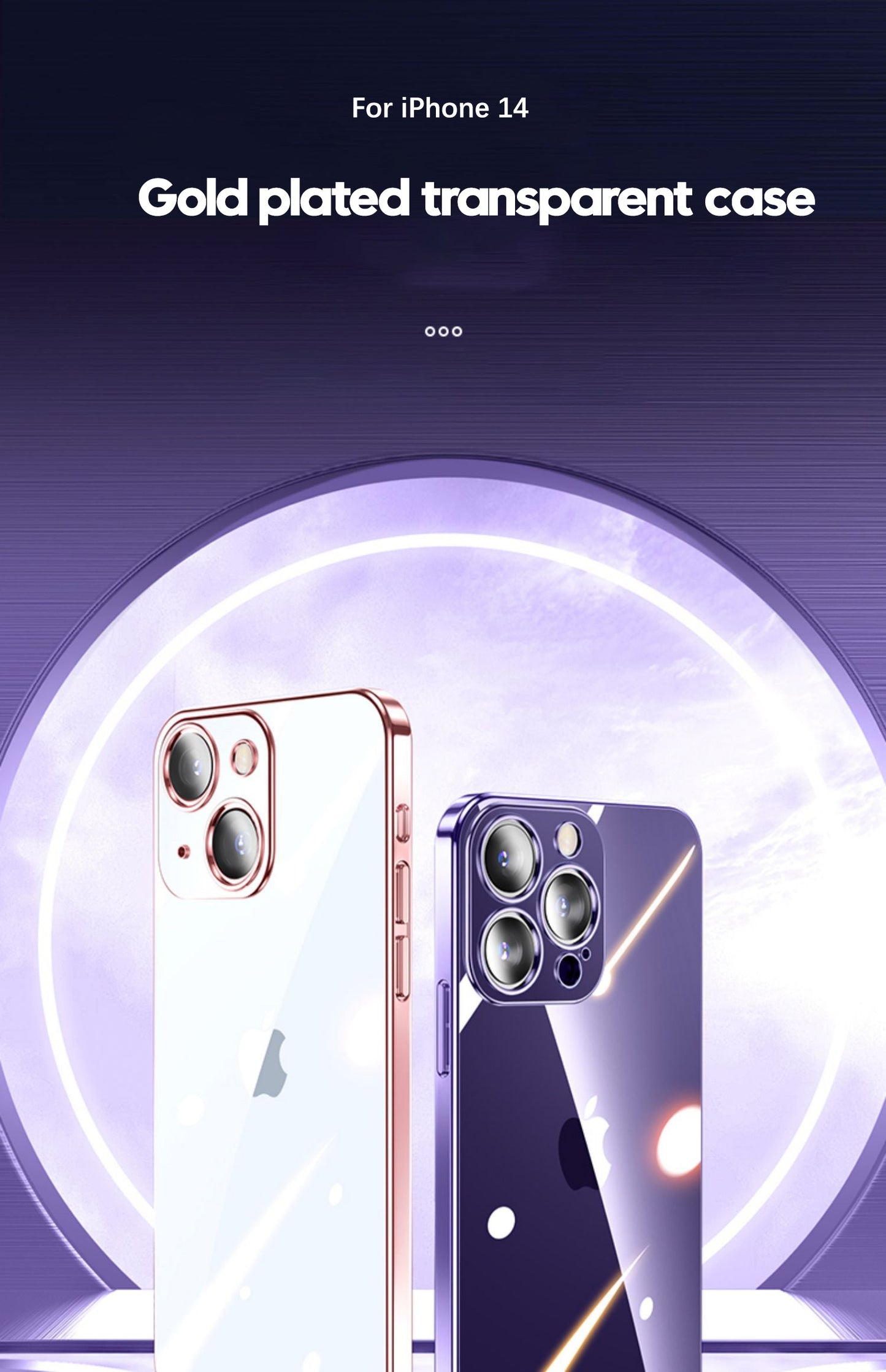 Luxus Stoßfeste Transparente Silikonhülle für Apple iPhone | Premium Beschichtung, Wasserabweisend & Kratzfestes Transparentes Glitter Design